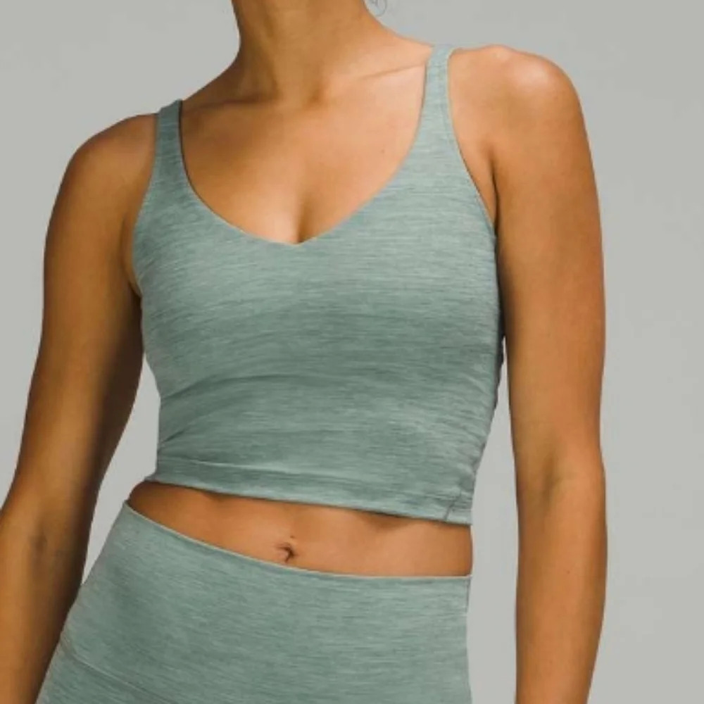 Lululemon Align Crop Tank Heathered Tidewater Teal Size 14 - Picture 12 of 14